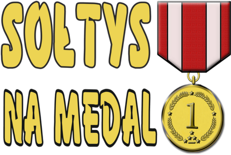 Nadruk Sołtys na medal z medalem - Przód