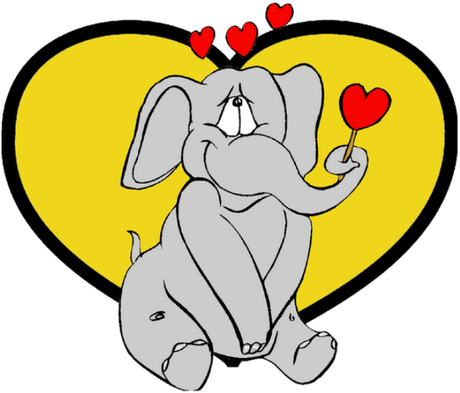 Nadruk Bluzka zakochany słoń - Przód