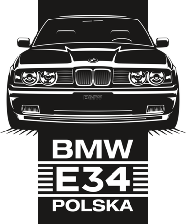 Nadruk BMW e34 Polska damska - Przód