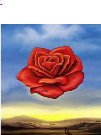 Nadruk Kopia Rose meditative [obraz z tyłu] - Tył