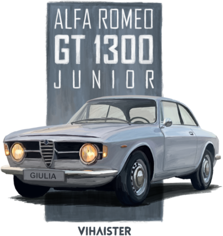 Nadruk Alfa Romeo Giulia GT 1300 Junior - Przód