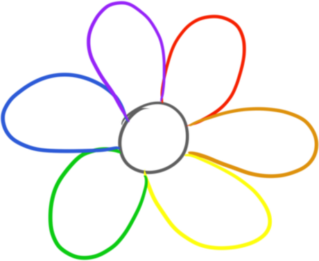Nadruk Kwiatek LGBT+ - Przód