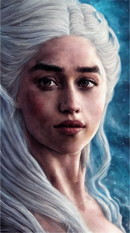 Nadruk Daenerys Targaryen Portrait #5 HQ - Przód